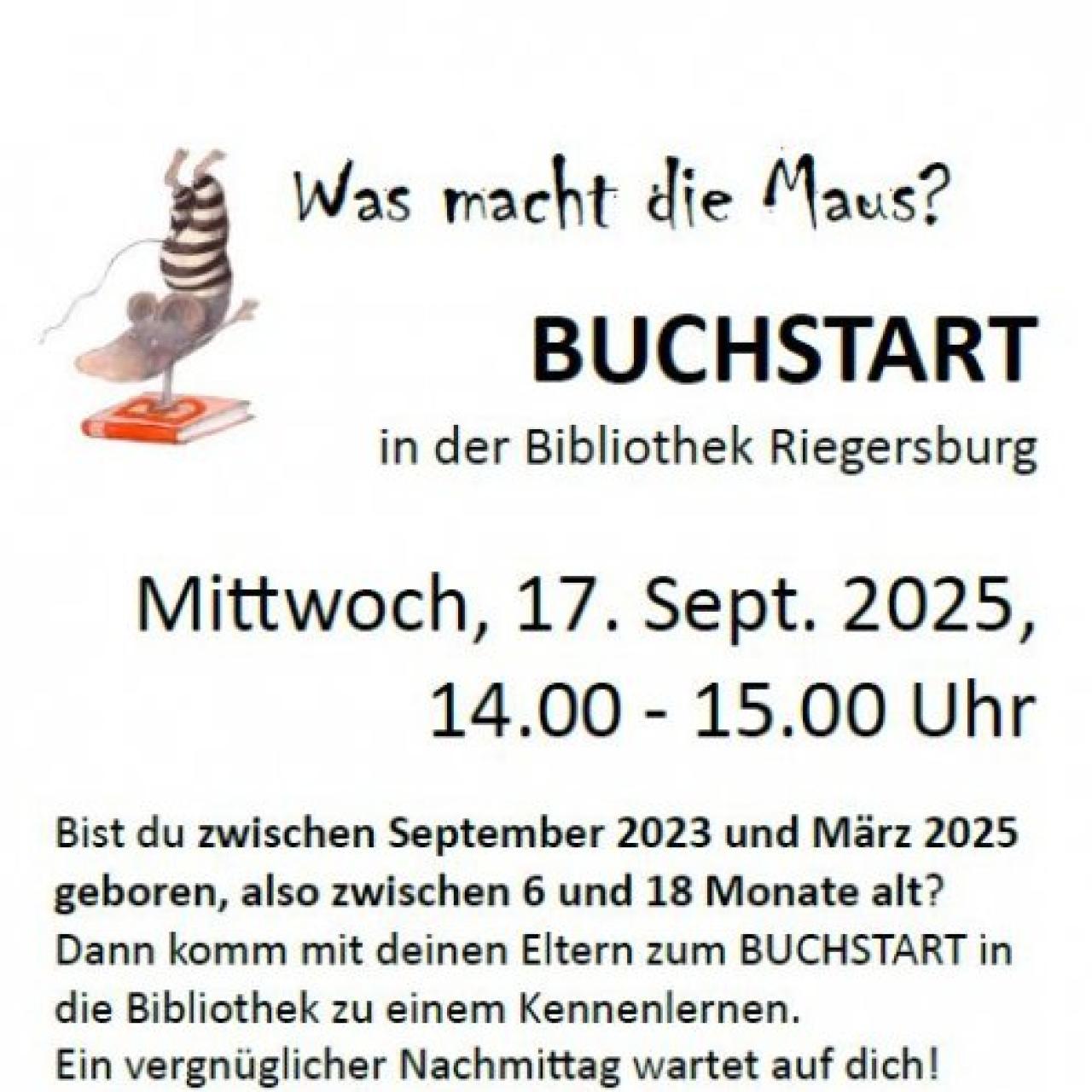 Flyer Buchstart 2025 Bibliothek Riegersburg